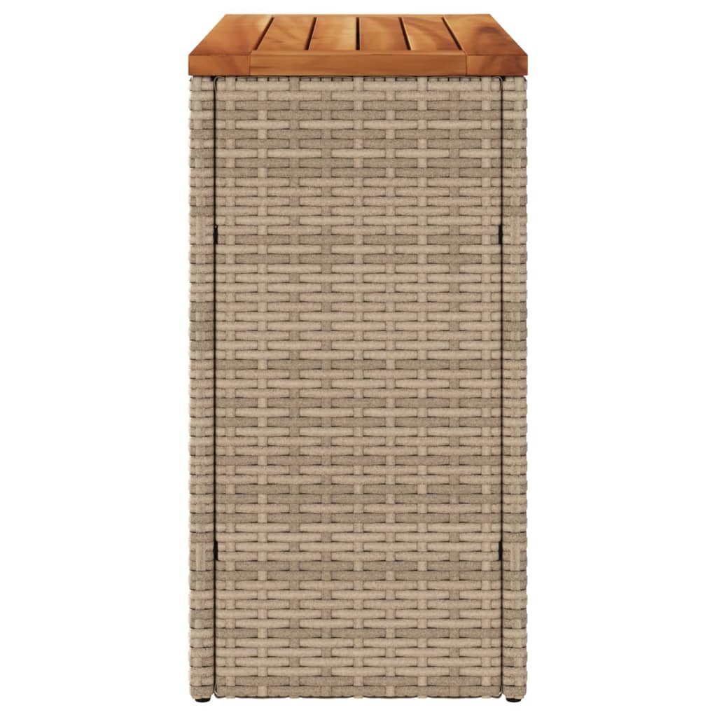 Hagebord Med Treplate Beige 58X27,5X55 Cm Polyrotting