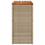 Hagebord Med Treplate Beige 58X27,5X55 Cm Polyrotting