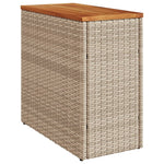 Hagebord Med Treplate Beige 58X27,5X55 Cm Polyrotting