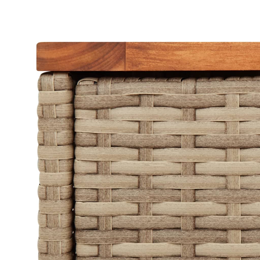 Hagebord Med Treplate Beige 58X27,5X55 Cm Polyrotting