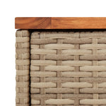 Hagebord Med Treplate Beige 58X27,5X55 Cm Polyrotting