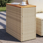 Hagebord Med Treplate Beige 58X27,5X55 Cm Polyrotting