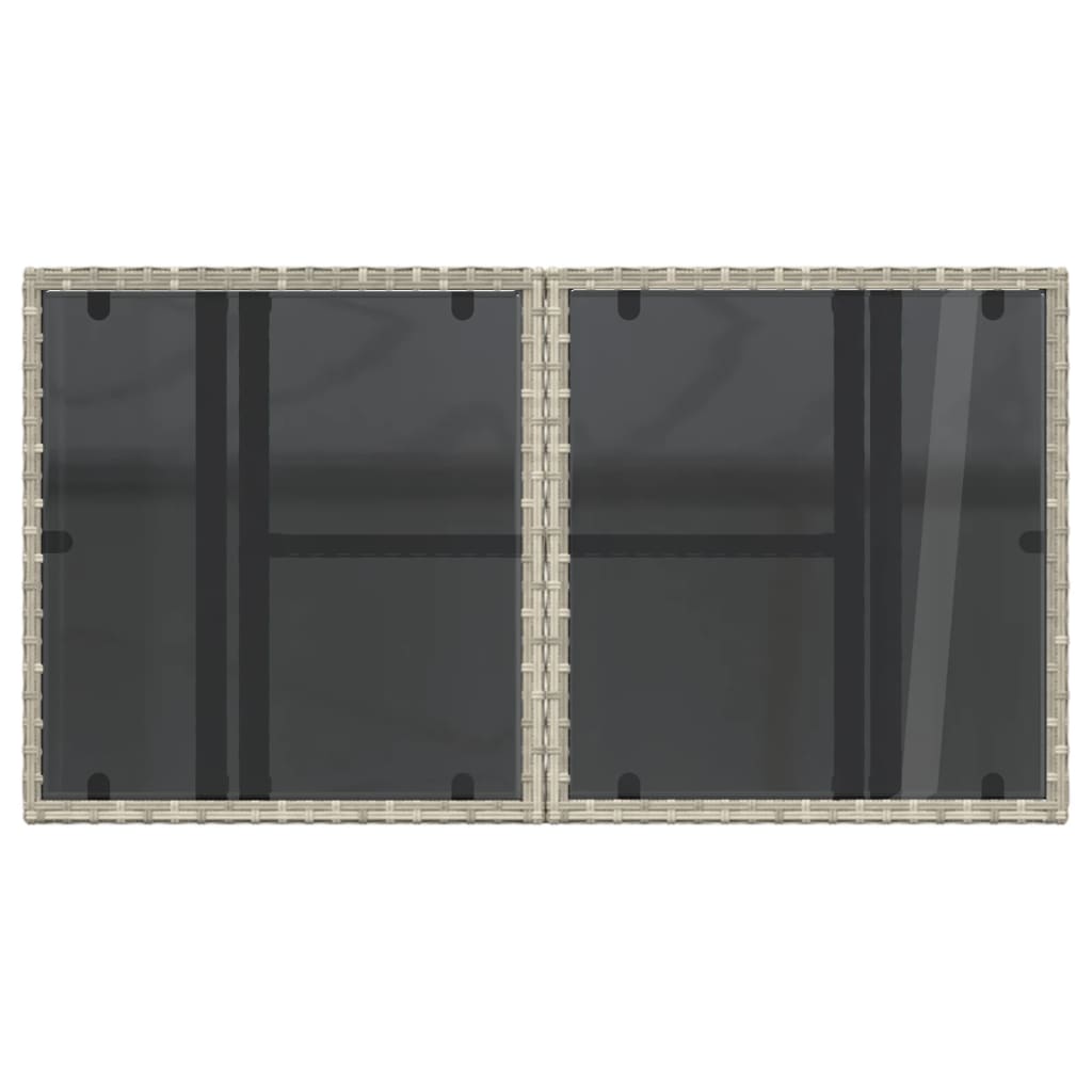Hagebord Med Glassplate Lysegrå 100X55X73 Cm Polyrotting
