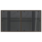 Hagebord Med Glassplate Brun 100X55X73 Cm Polyrotting