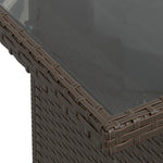 Hagebord Med Glassplate Brun 100X55X73 Cm Polyrotting