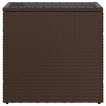 Hagebord Med Glassplate Brun 58X27,5X55 Cm Polyrotting