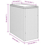 Hagebord Med Glassplate Brun 58X27,5X55 Cm Polyrotting