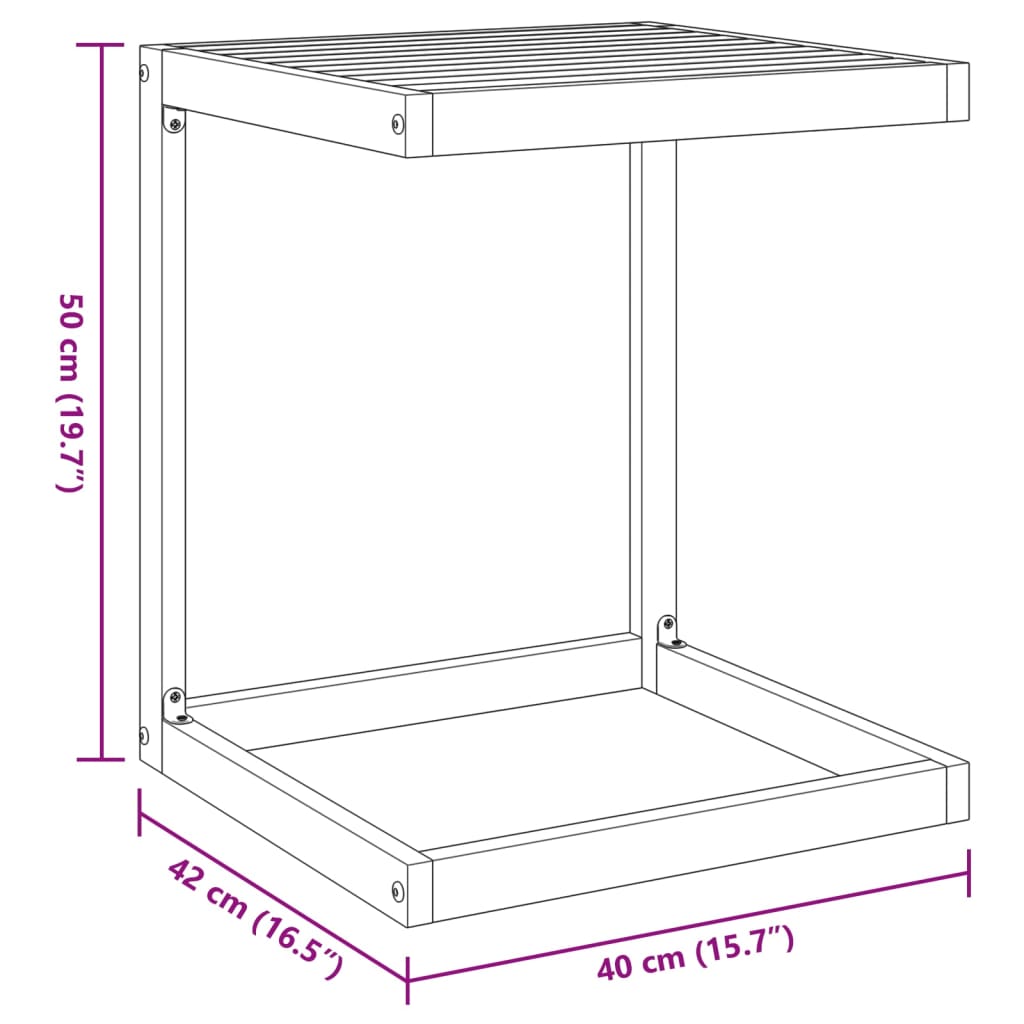 C-Bord 42X40X50 Cm Heltre Akasie