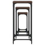 Stablebare Sidebord 3 Stk Brun Eik Konstruert Tre