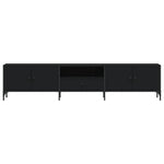Tv-Benk Med Skuff Svart 200X25X44 Cm Konstruert Tre