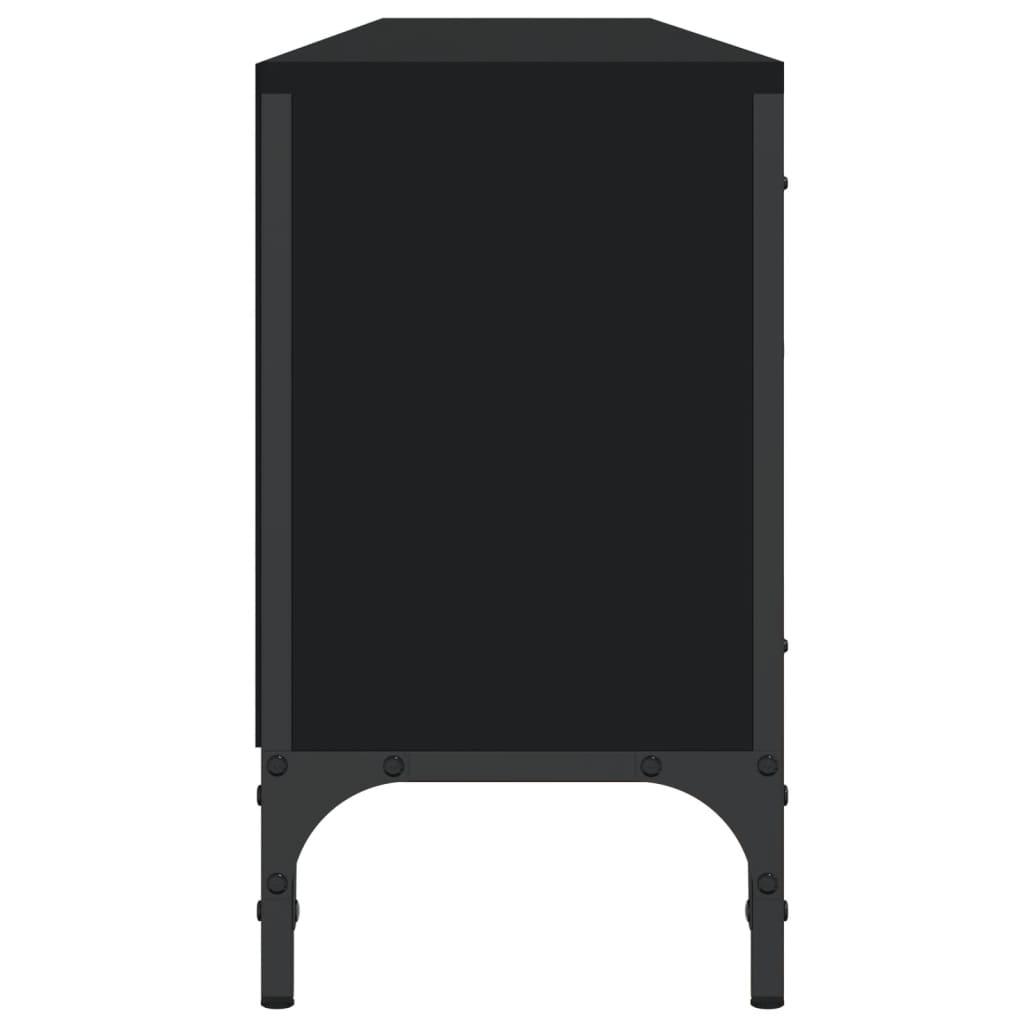Tv-Benk Med Skuff Svart 200X25X44 Cm Konstruert Tre