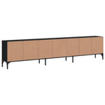 Tv-Benk Med Skuff Svart 200X25X44 Cm Konstruert Tre