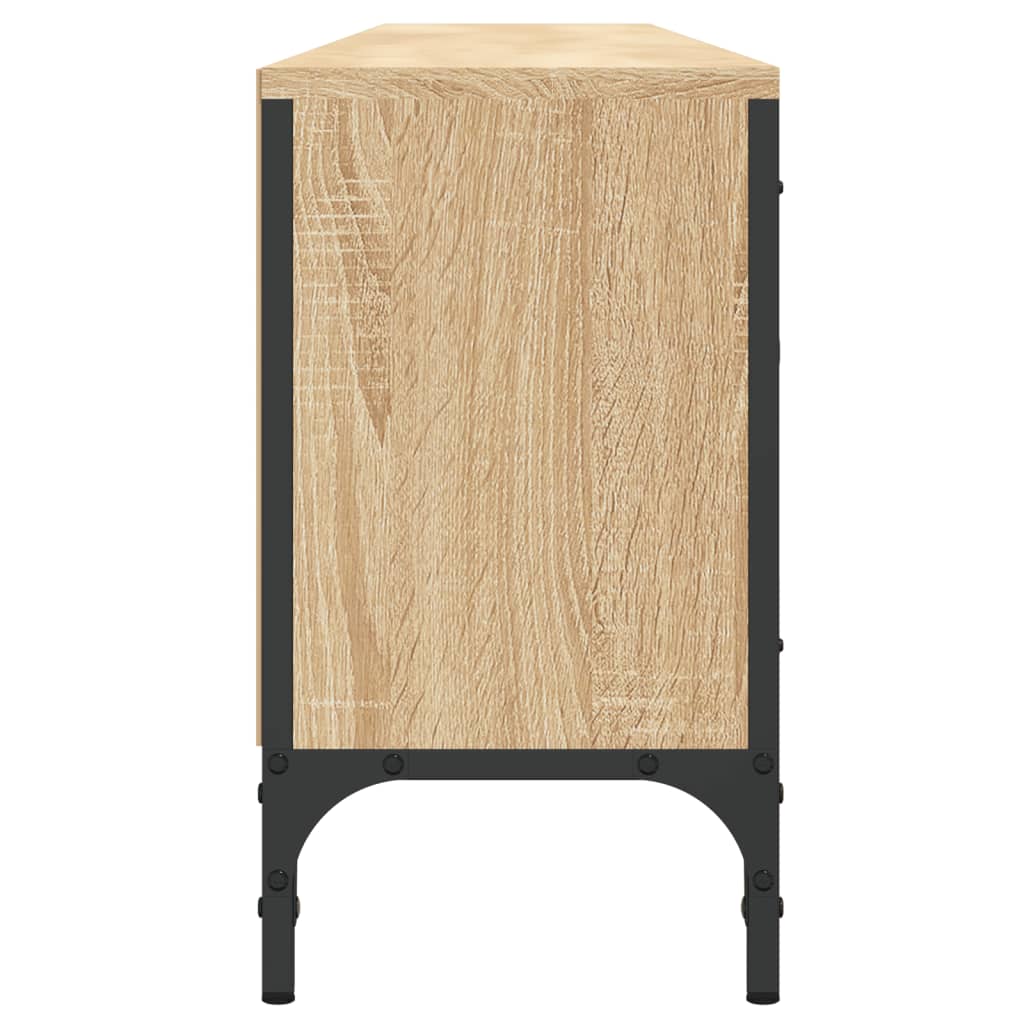 Tv-Benk Med Skuff Sonoma Eik 200X25X44 Cm Konstruert Tre