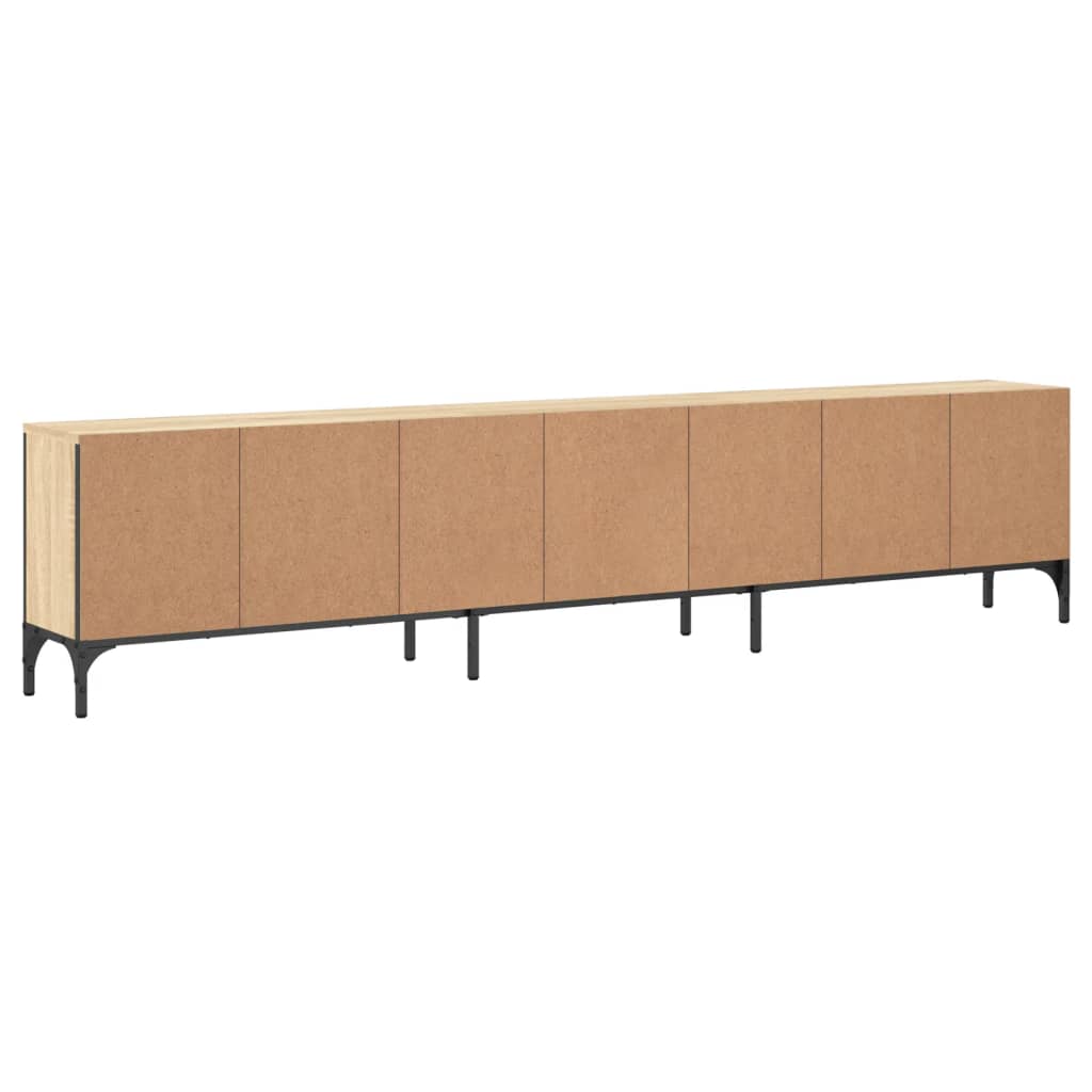 Tv-Benk Med Skuff Sonoma Eik 200X25X44 Cm Konstruert Tre