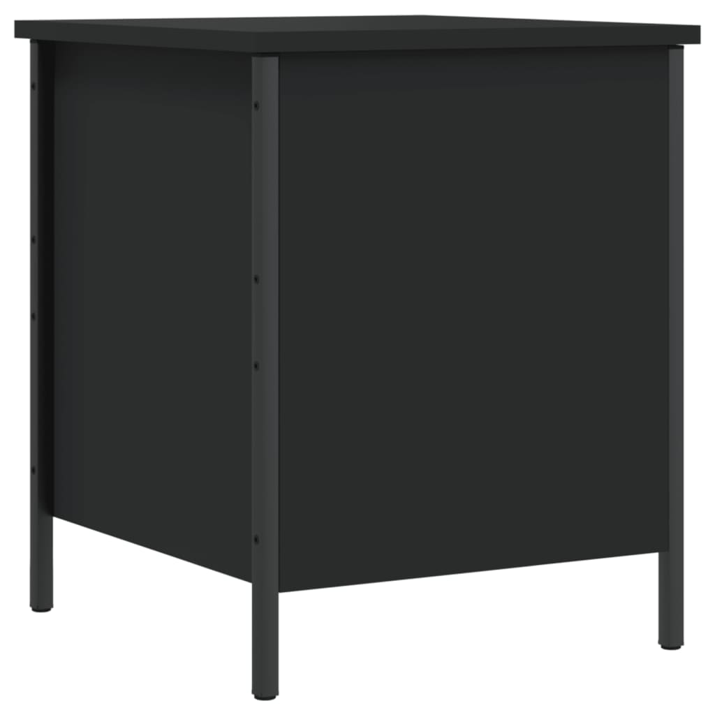 Oppbevaringsbenk Svart 40X42,5X50 Cm Konstruert Tre