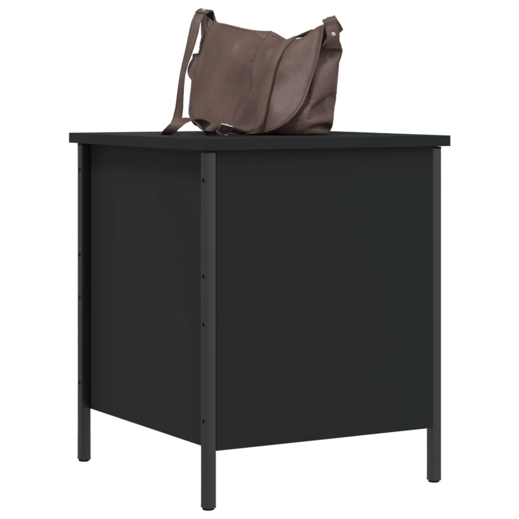 Oppbevaringsbenk Svart 40X42,5X50 Cm Konstruert Tre