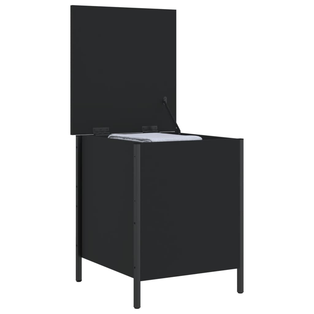 Oppbevaringsbenk Svart 40X42,5X50 Cm Konstruert Tre