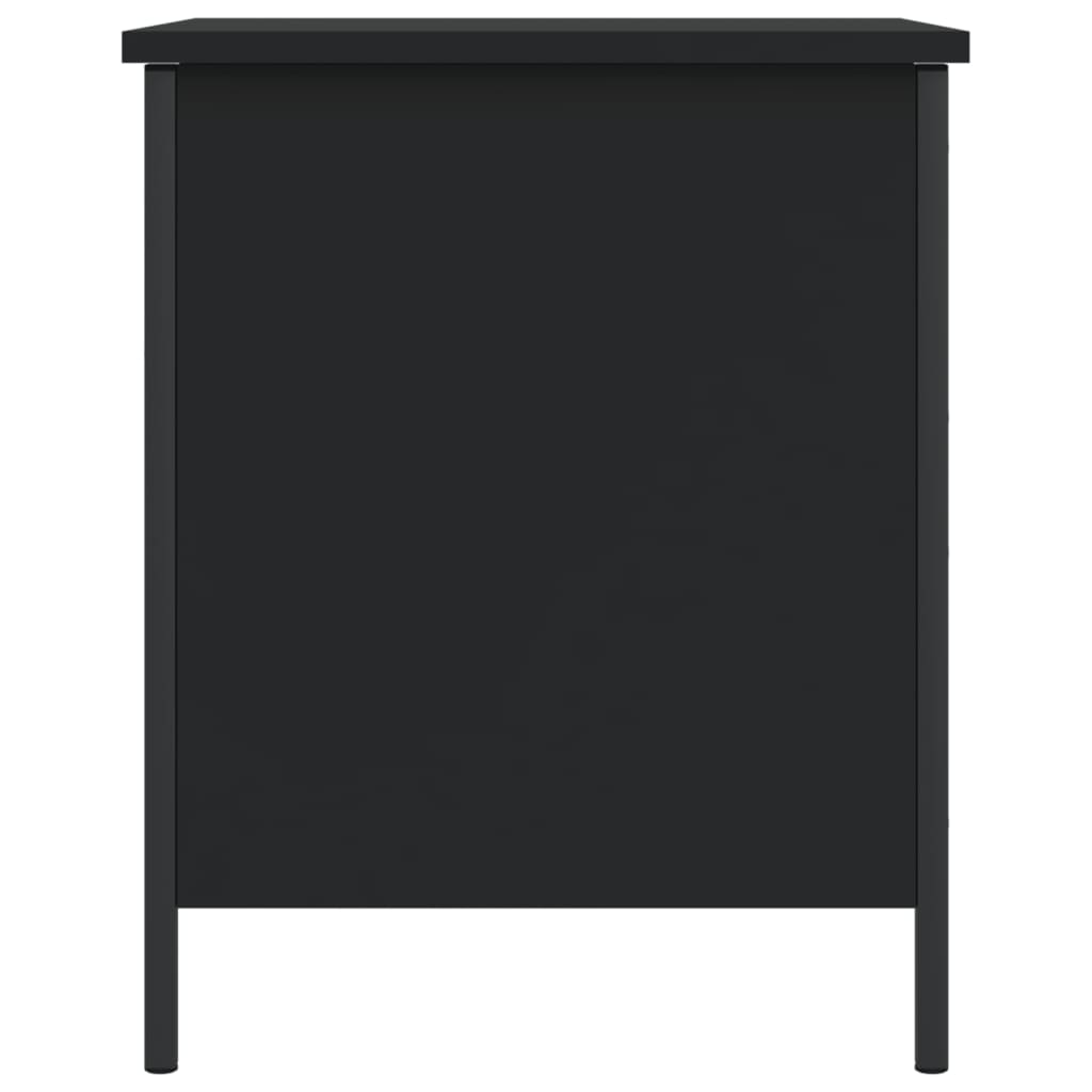 Oppbevaringsbenk Svart 40X42,5X50 Cm Konstruert Tre
