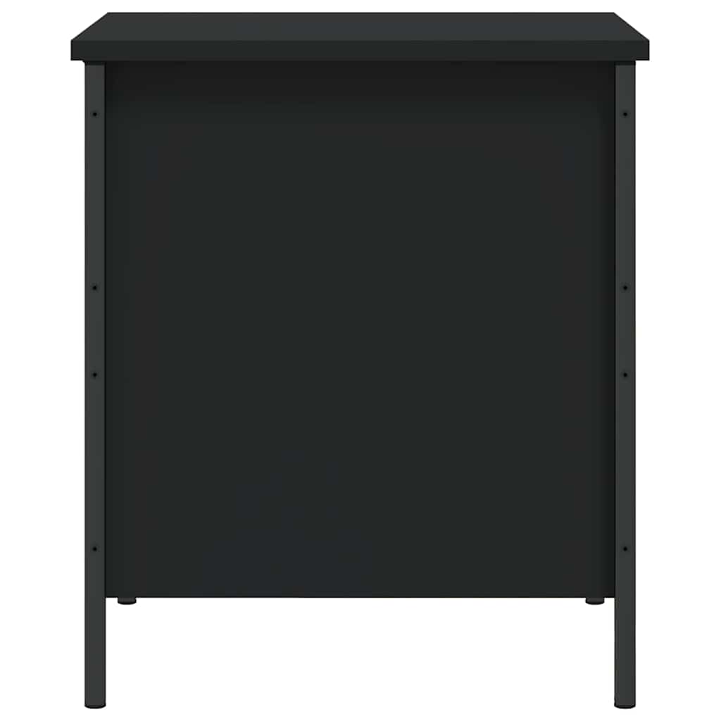 Oppbevaringsbenk Svart 40X42,5X50 Cm Konstruert Tre