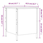 Oppbevaringsbenk Brun Eik 40X42,5X50 Cm Konstruert Tre