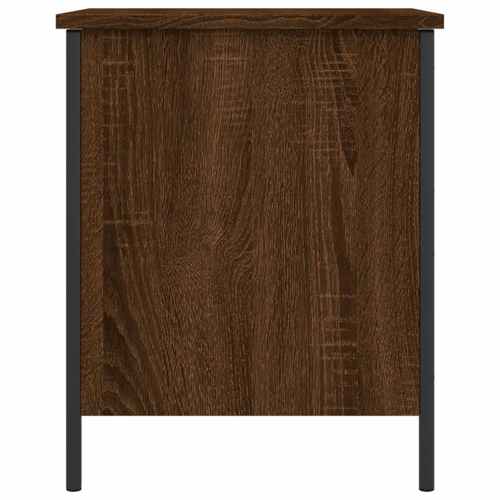 Oppbevaringsbenk Brun Eik 40X42,5X50 Cm Konstruert Tre