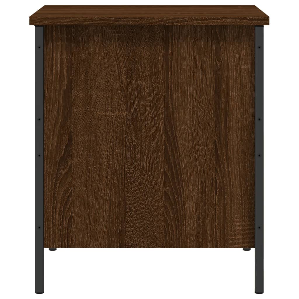 Oppbevaringsbenk Brun Eik 40X42,5X50 Cm Konstruert Tre