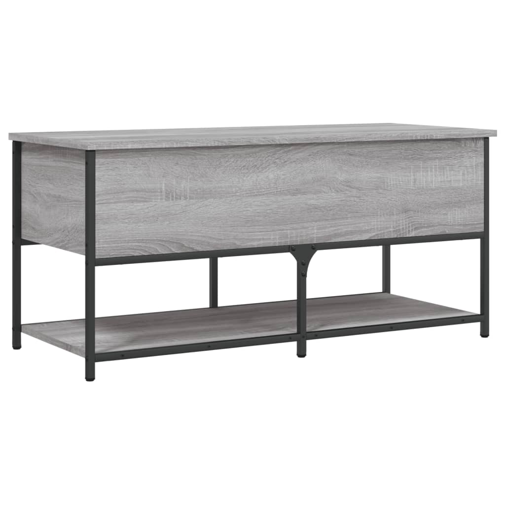 Oppbevaringsbenk Grå Sonoma 100X42,5X47 Cm Konstruert Tre