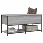 Oppbevaringsbenk Grå Sonoma 100X42,5X47 Cm Konstruert Tre