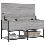 Oppbevaringsbenk Grå Sonoma 100X42,5X47 Cm Konstruert Tre