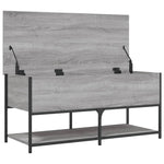Oppbevaringsbenk Grå Sonoma 100X42,5X47 Cm Konstruert Tre