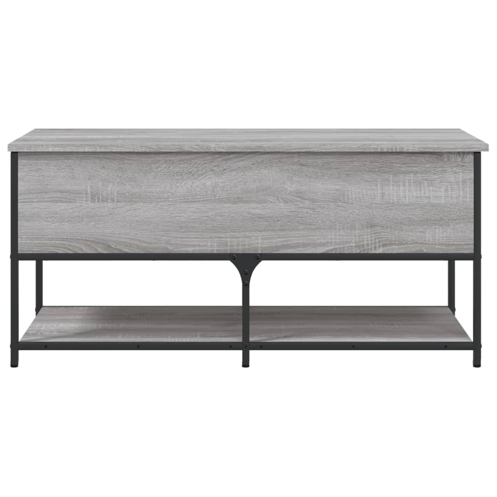 Oppbevaringsbenk Grå Sonoma 100X42,5X47 Cm Konstruert Tre