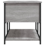 Oppbevaringsbenk Grå Sonoma 100X42,5X47 Cm Konstruert Tre