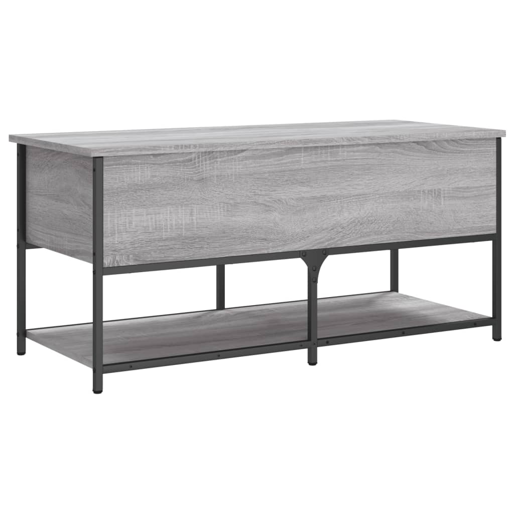 Oppbevaringsbenk Grå Sonoma 100X42,5X47 Cm Konstruert Tre