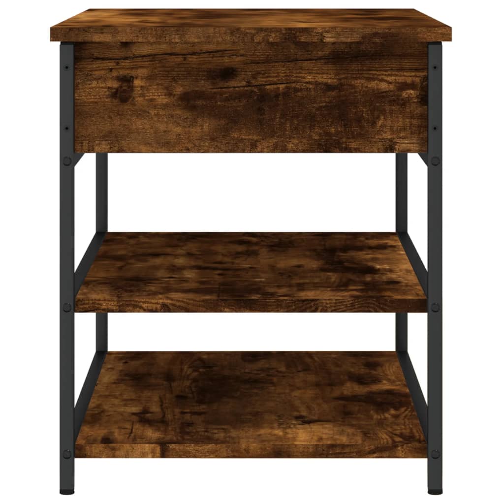 Skobenk Røkt Eik 70X42,5X50 Cm Konstruert Tre