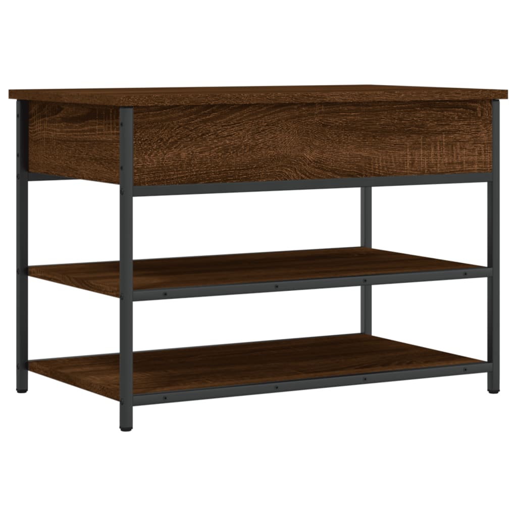 Skobenk Brun Eik 70X42,5X50 Cm Konstruert Tre
