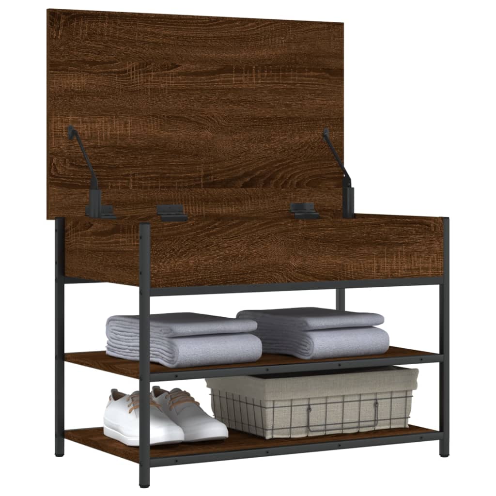 Skobenk Brun Eik 70X42,5X50 Cm Konstruert Tre