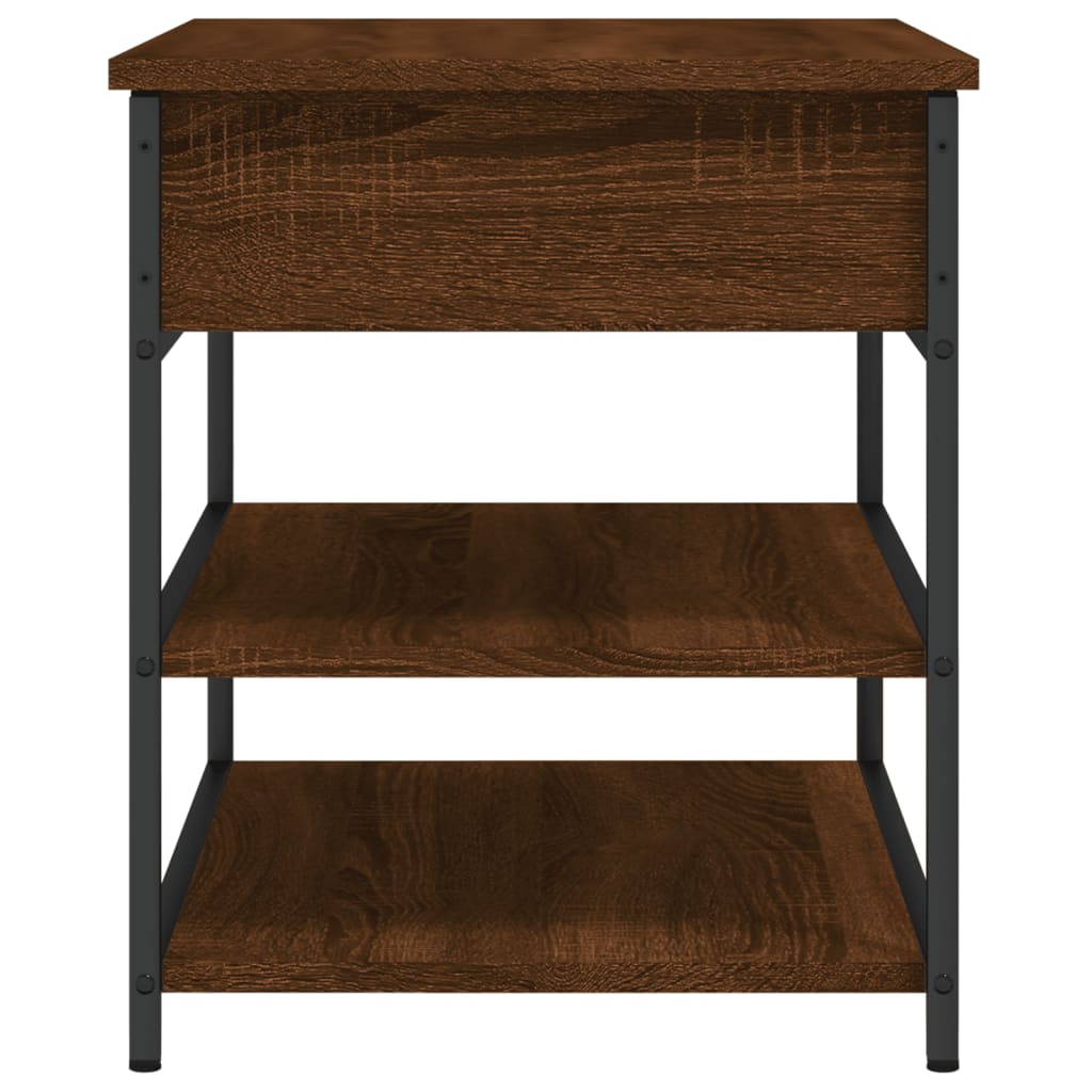 Skobenk Brun Eik 70X42,5X50 Cm Konstruert Tre