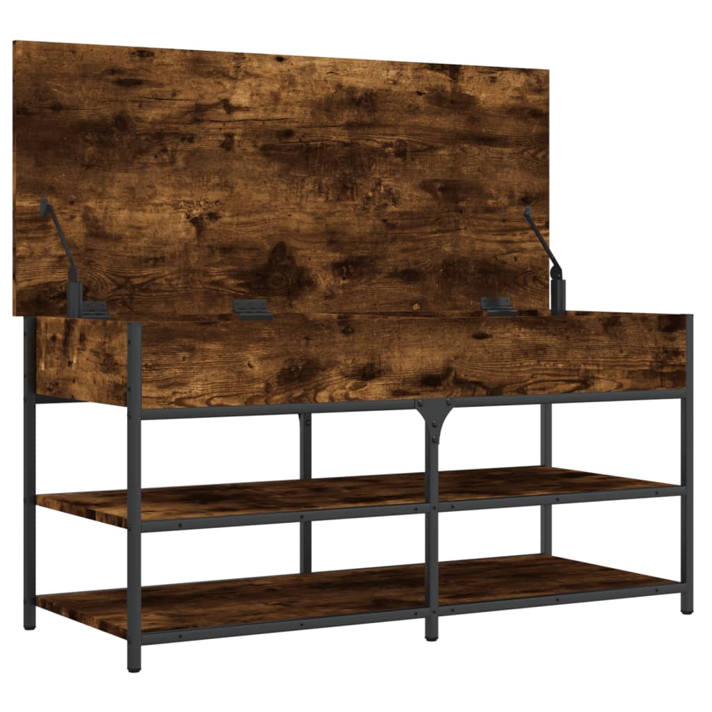 Skobenk Røkt Eik 100X42,5X50 Cm Konstruert Tre