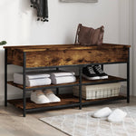 Skobenk Røkt Eik 100X42,5X50 Cm Konstruert Tre