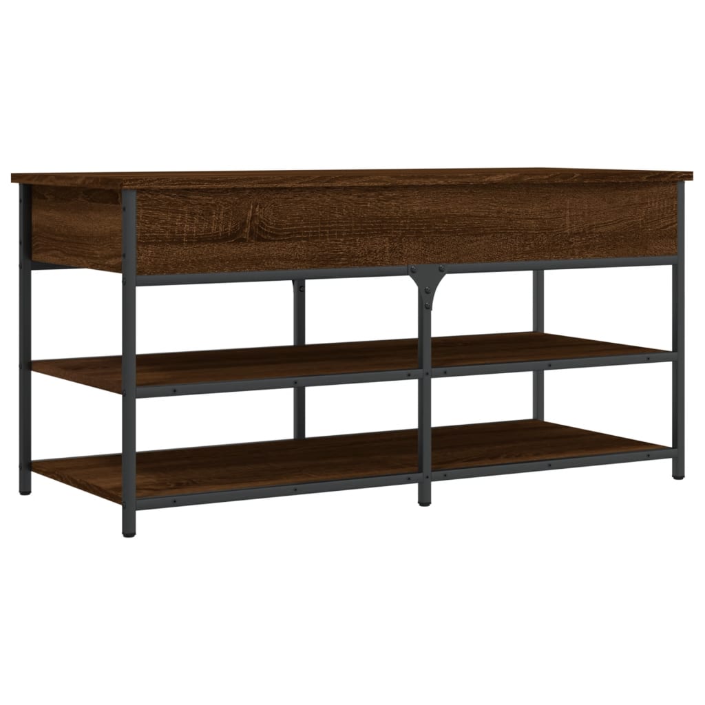 Skobenk Brun Eik 100X42,5X50 Cm Konstruert Tre