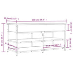 Skobenk Brun Eik 100X42,5X50 Cm Konstruert Tre