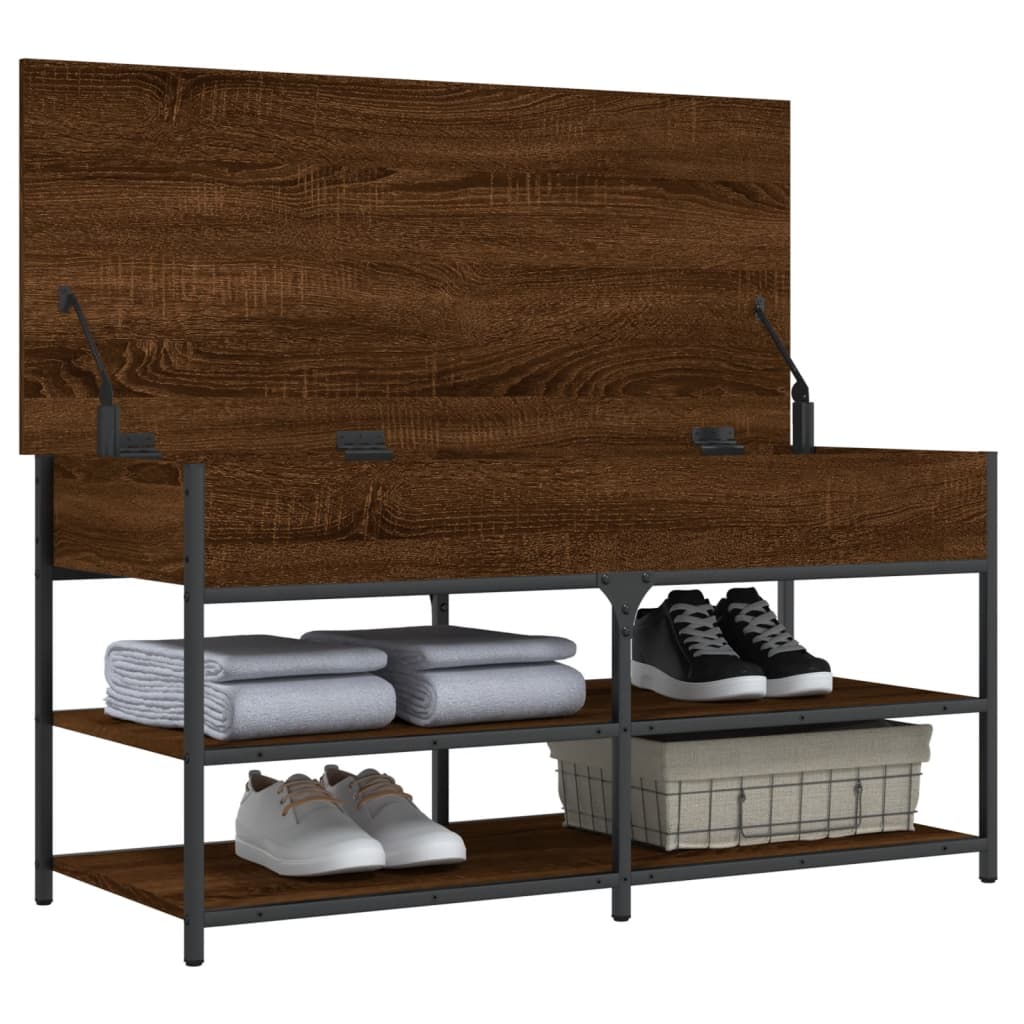 Skobenk Brun Eik 100X42,5X50 Cm Konstruert Tre