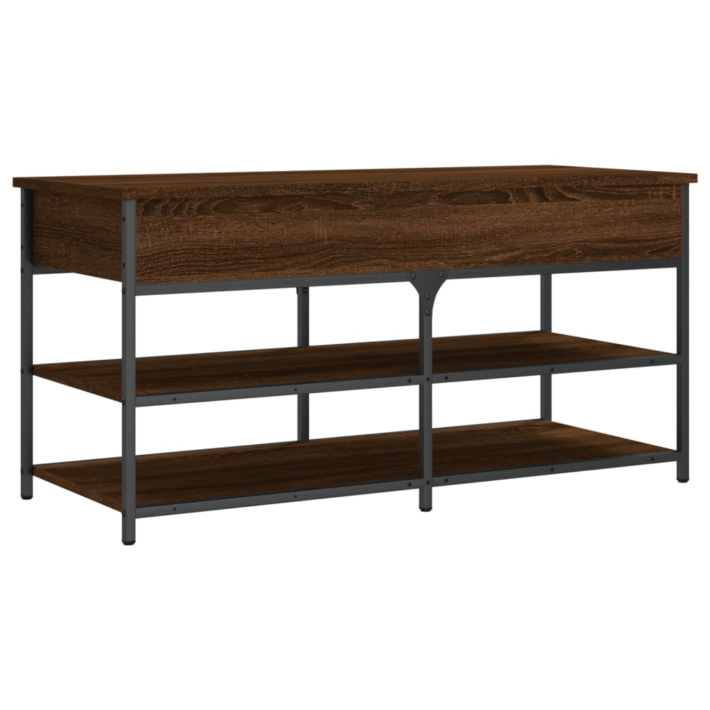 Skobenk Brun Eik 100X42,5X50 Cm Konstruert Tre