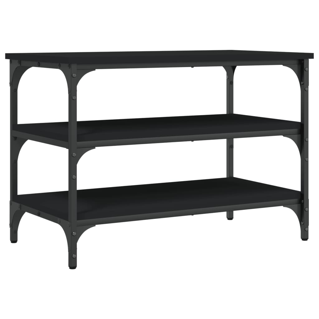 Skobenk Svart 70X38,5X49 Cm Konstruert Tre
