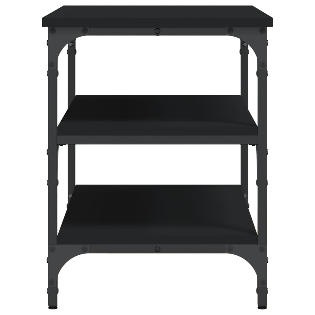 Skobenk Svart 70X38,5X49 Cm Konstruert Tre