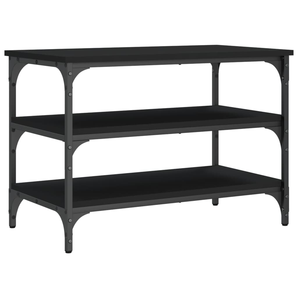 Skobenk Svart 70X38,5X49 Cm Konstruert Tre