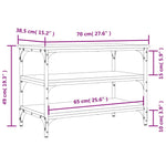 Skobenk Svart 70X38,5X49 Cm Konstruert Tre