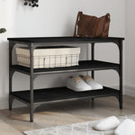 Skobenk Svart 70X38,5X49 Cm Konstruert Tre