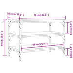 Skobenk Røkt Eik 70X38,5X49 Cm Konstruert Tre