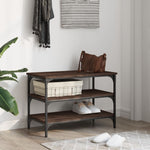 Skobenk Brun Eik 70X38,5X49 Cm Konstruert Tre